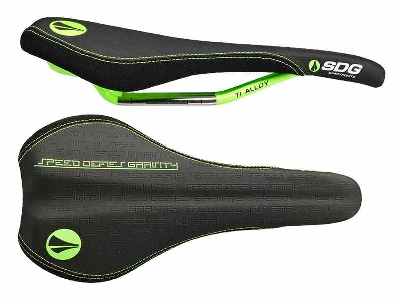 SDG Selle Fly Mtn Titane / Alu - Noir / Vert 2020 3 SDG Selle Fly Mtn Titane / Alu - Noir / Vert 2020