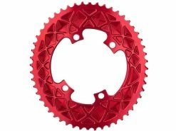 Absolute Black Plateau Ovale Premium - 4 Trous 110 Mm (Shimano Asymétrique) - Rouge 2022