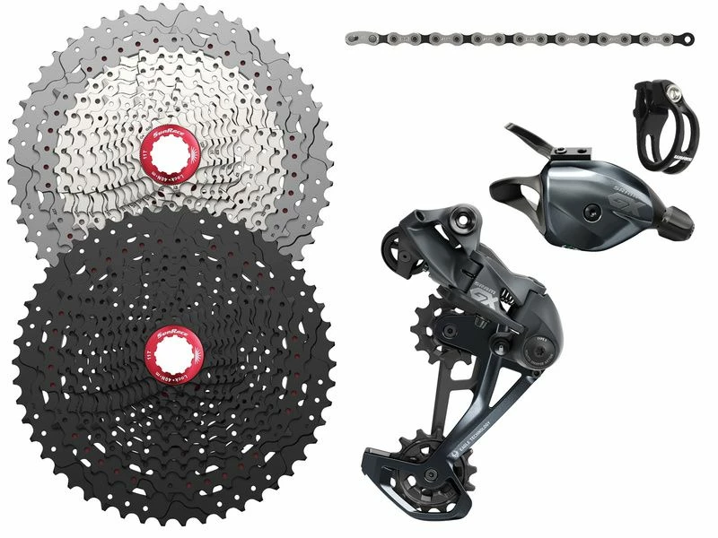 Sram Mini Groupe GX Eagle 1x12v Avec Cassette Sunrace MZ90 3 Sram Mini Groupe GX Eagle 1x12v Avec Cassette Sunrace MZ90